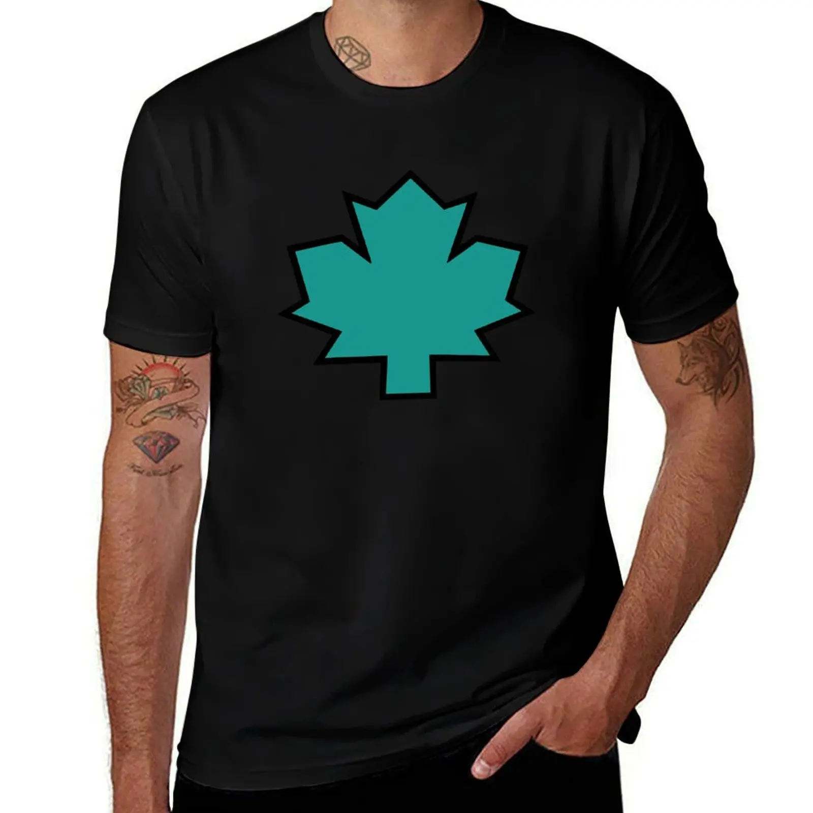 Total Drama Island Owen Maple Leaf Emblem T-Shirt cotton t shirts high quality T-Shirt