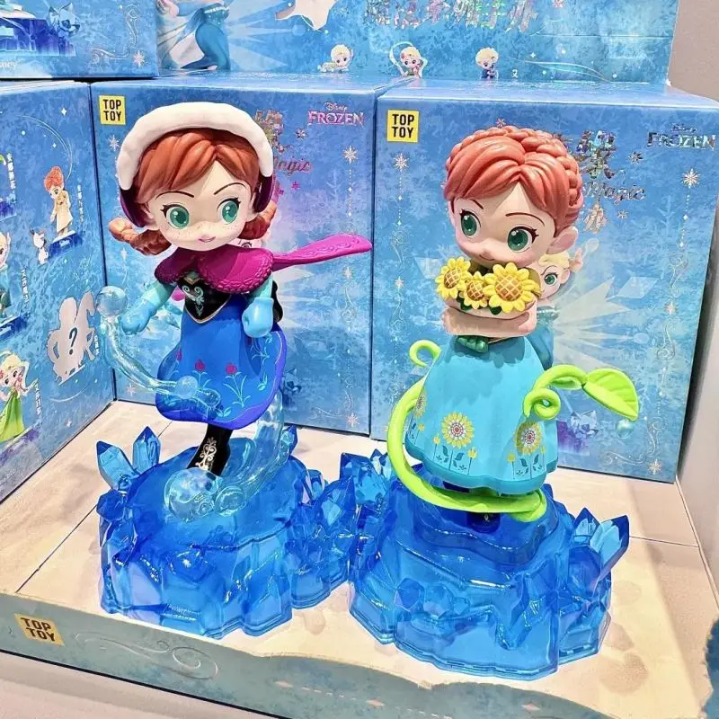 ชุดกล่องปริศนา Frozen จากดิสนีย์ชุดกล่องปริศนาแสนลึกลับตุ๊กตาขยับแขนขาได้น่ารักของสะสมตุ๊กตาแอนนาเอลซ่าของเล่นของตกแต่งของขวัญ