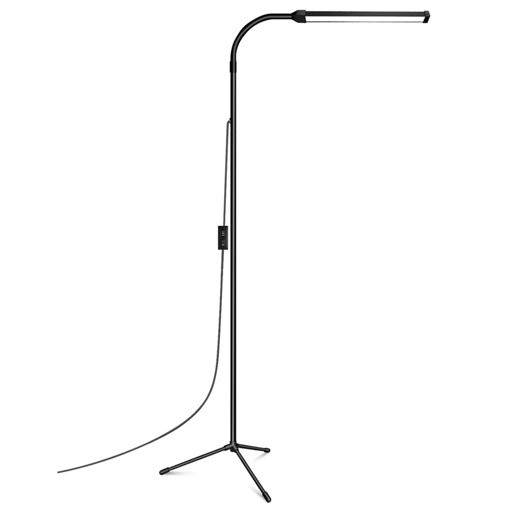 LED-vloerlamp, verstelbare kleurtemperatuur en helderheid Staande werklamp voor wimperextensions Lezen Kantoor Woonkamer