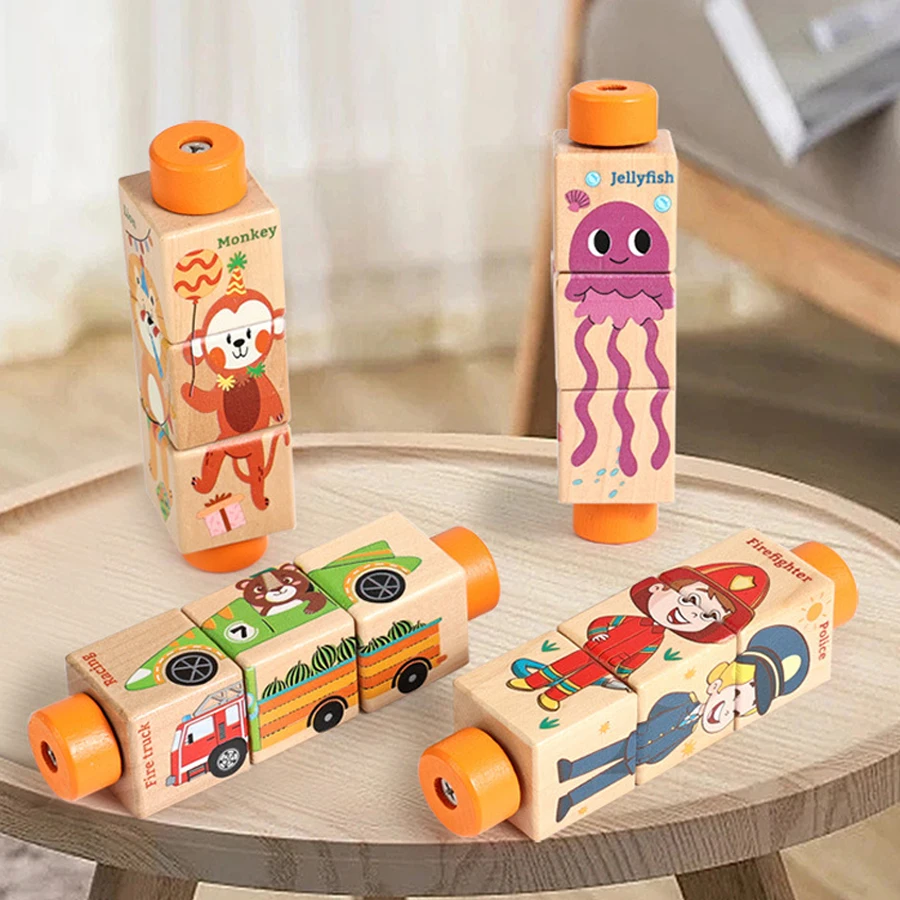 

Wooden Alphabet Puzzle Matching Board, Letters Numbers Shape Sorter Montessori Educational Toy for Toddlers 1-3 Years Gift