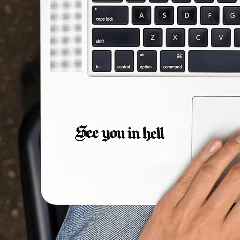 

See You In Hell Holographic Oil Slick Pearl Vinyl Sticker for Car Truck Motorcycle Laptop Luggage