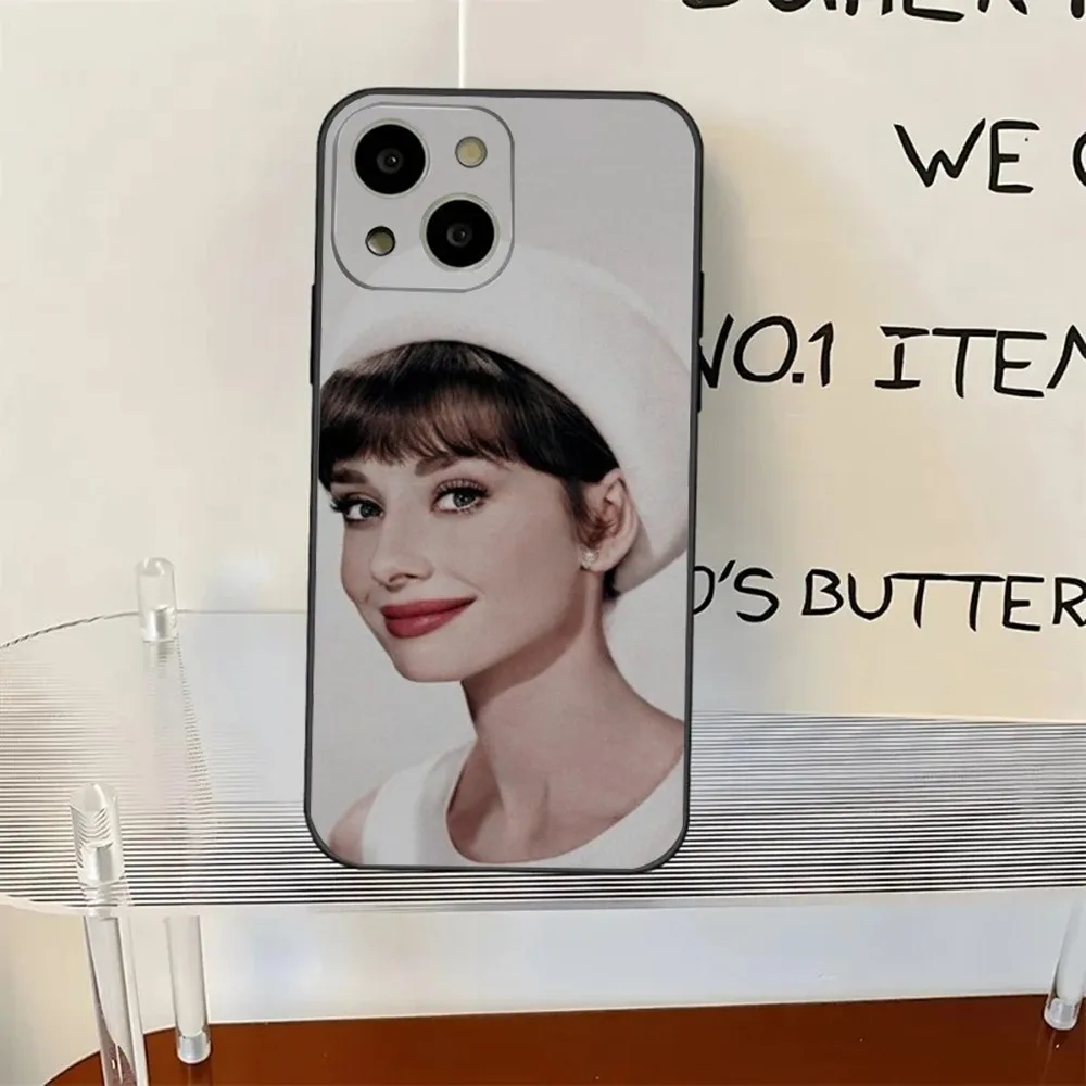 Audrey Hepburn Phone Case For iPhone 11,12,13,14,15,XS,XR,X,Mini,Pro,Max,Plus Shell