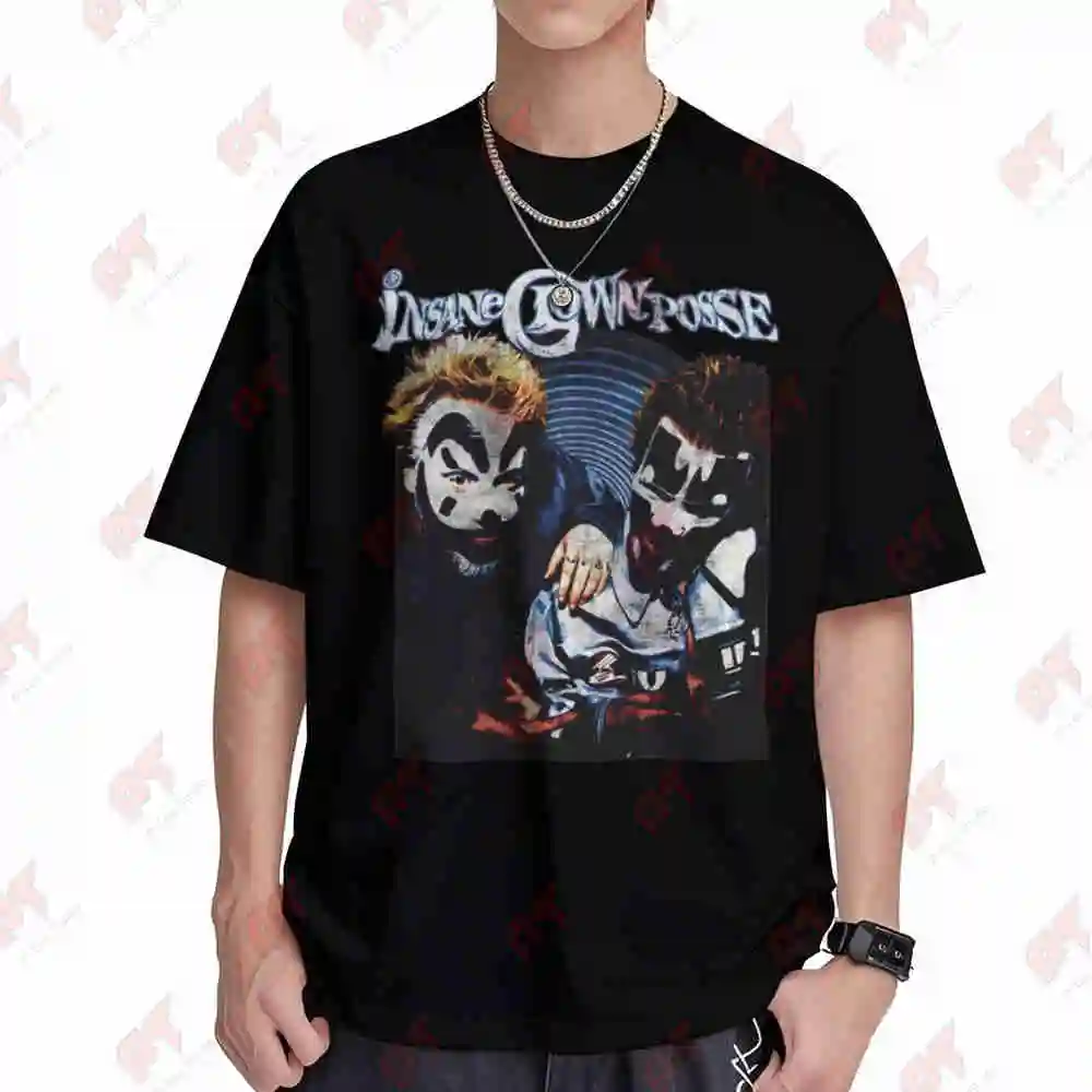 ICP Vintage 1980s Hip Hop Clown Faces Insane Posse Short Sleeve Tee 100% Cotton T-Shirt