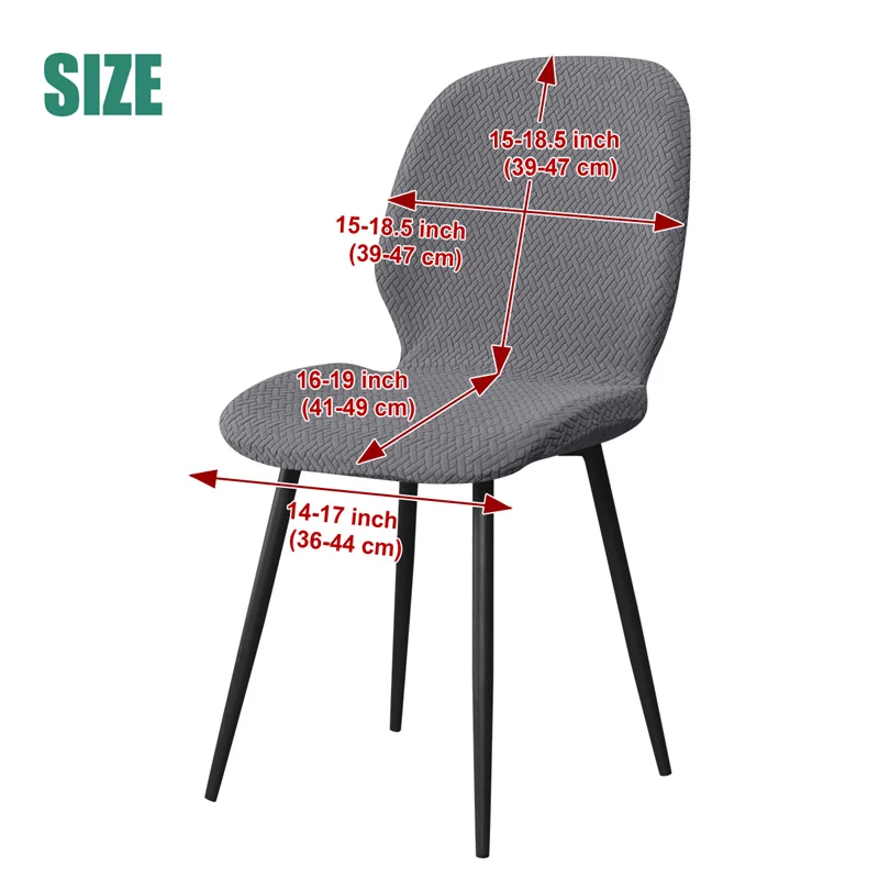 1/2/4/6 قطعة غطاء كرسي خلفي منحني مرن الشمال الطعام على شكل خاص كرسي يغطي بسيط مسند الظهر غطاء البراز لغرفة المعيشة #2
