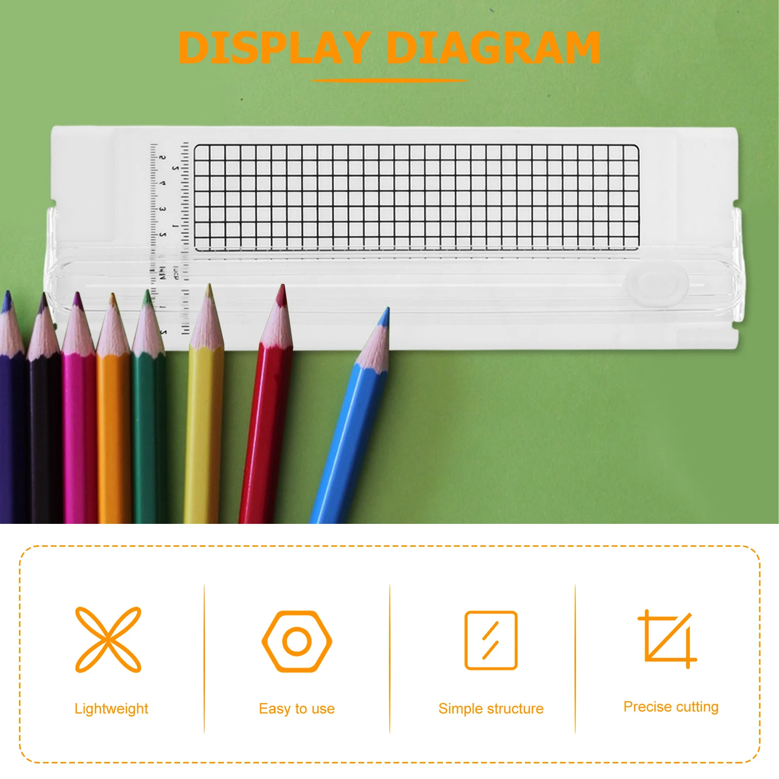 Tagliacarte manuale per creare scrapbooking e uso in ufficio Tagliere di precisione di piccole dimensioni per foto e progetti di carta