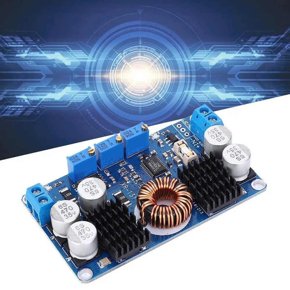 High-Frequency LTC3780 DC-DC Power Supply Module with Short Circuit - Compact 77.6x46.5x15mm