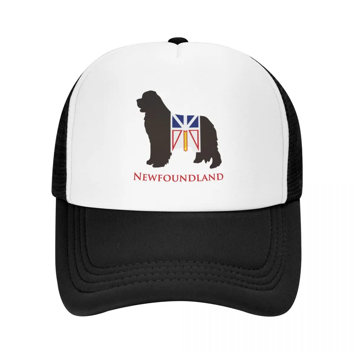 

Newfoundland Dog sporting the Newfoundland flag! Baseball Cap New In The Hat Beach custom Hat Hats For Women Men's