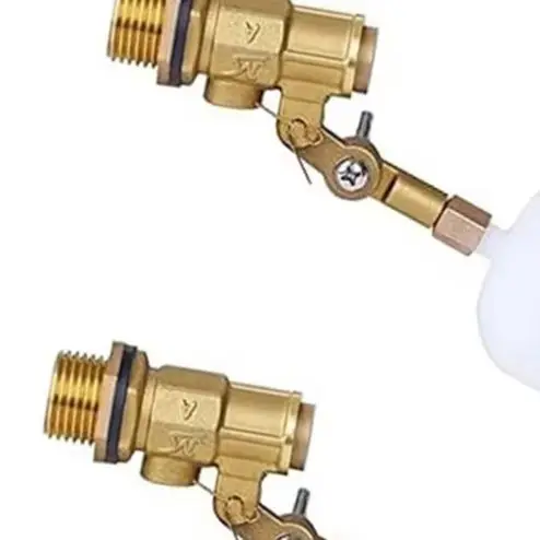 

2Pcs 1/2 Inch Brass Float Valve Adjustable Arm Auto Water Shut Off For Pond Livestock Tank Aquaculture Plumbing Fixture