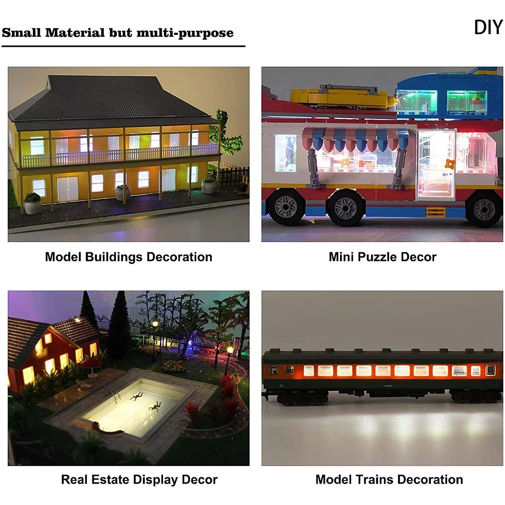 High Quality Pre Wired Railway Replacement Set Warm White Accessories Building Layout DIY Model Emitting Diode