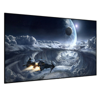 120 inch ALR Fixed Frame Projection Screen Black Diamond Ambient Rejecting Light 4k/8k Laser Projector Screen for Home Theater