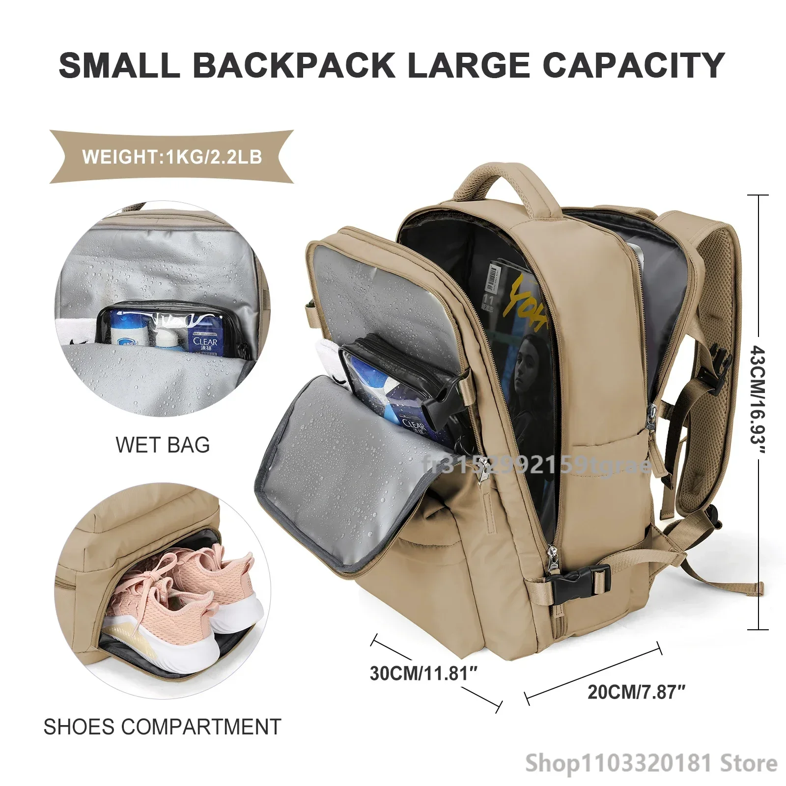 Rucksack 40x30x20 Flugzeug, Ryanair Kabine Handgepäck rucksack, Easyjet Laptop Rucksack für Flugzeug reisen, Schul rucksack