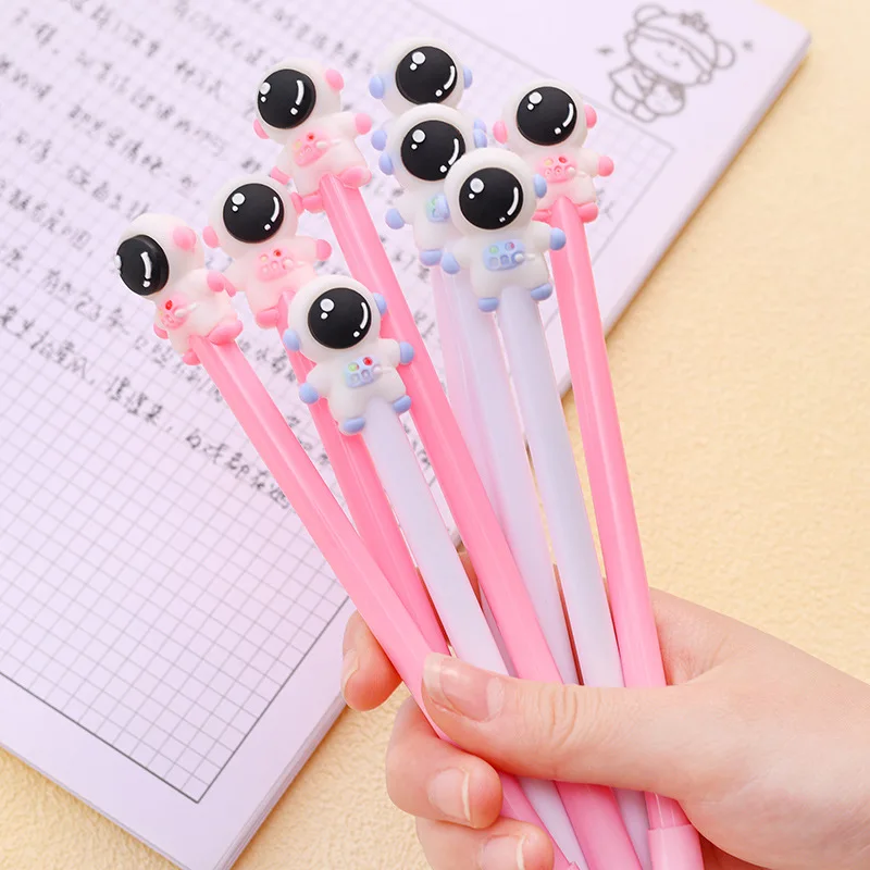 

60 Pcs Creative Cartoon Astronaut Neutral Pen Student Cute Examination Signature Pen Ins Girl Heart Stationery Back To School