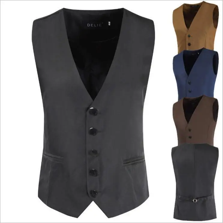 

loween Autumn Winter Men's Slim Fit Vest Jaet Suit Korean Sle Large Size 5XL Vest 8702 Faionable Casual Wear