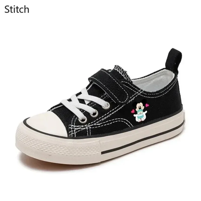 Girl Boys Kids Shoes Love Mickey Mouse Clubhouse disney High-top Low Canvas shoes Casual Cartoon comfort Children Print Shoes 22