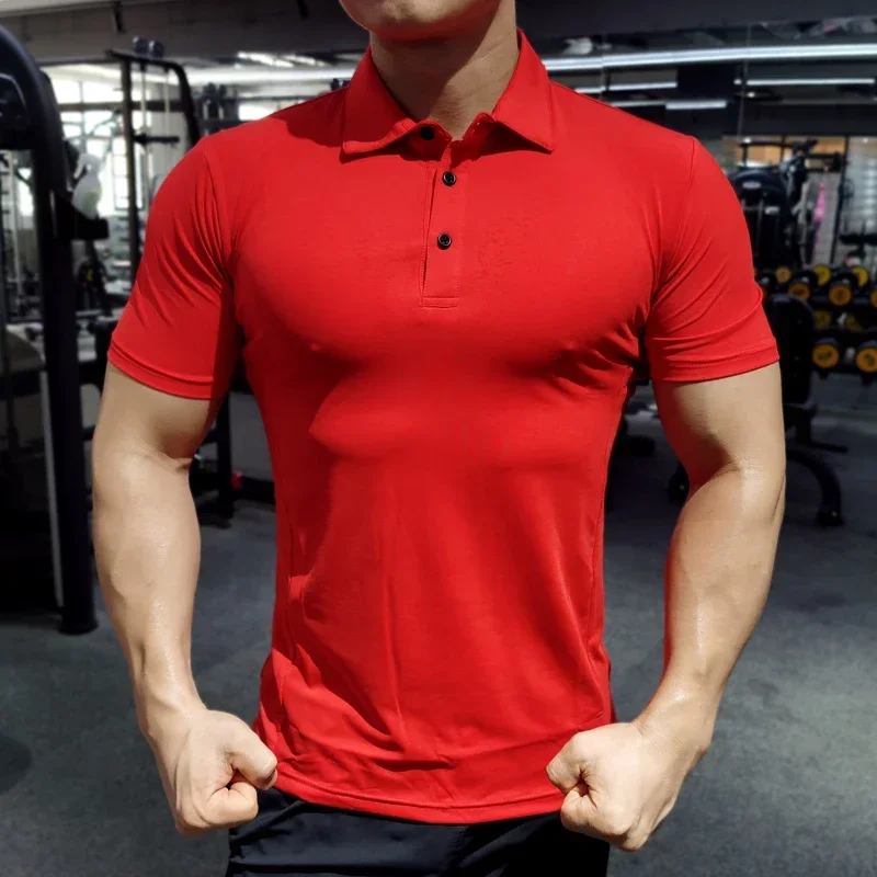 Men Compression Running T-Shirt Fitness Tight Short Sleeve Sport Tshirt Training Tops Jogging Gym Elastic Quick Dry Rashgard