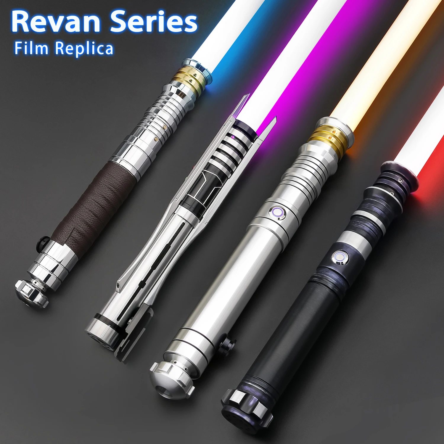 TXQSABER-sable de luz serie Revan, mango de Metal, espada láser RGB de duelo pesado, cambio de 12 colores, 27 juegos de fuentes de sonido, fuerza FOC