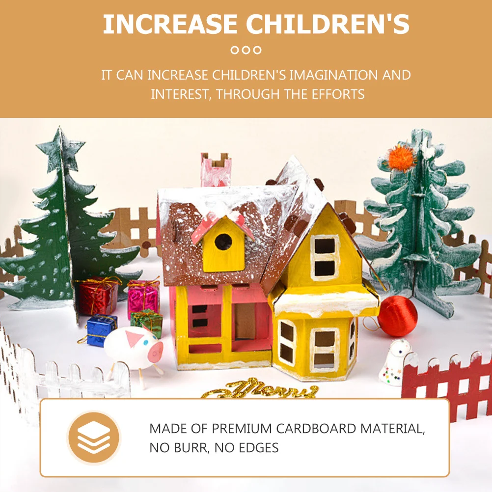 

5Sets Christmas DIY Biscuit Creative Handmade Decoration Xmas Home Cottage for Homemade Hut Homemade for