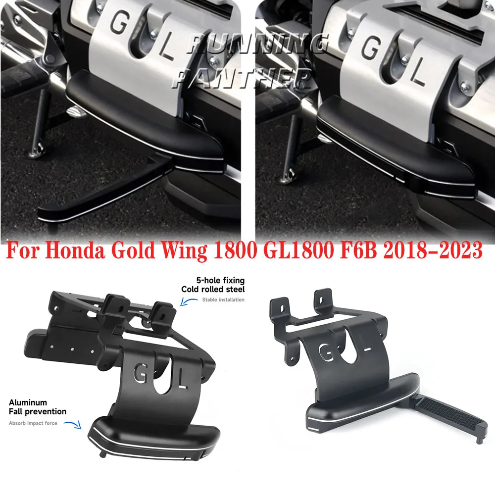 For HONDA Gold Wing 1800 Pedestal Pedals GL1800 F6B DCT 2018-2023 2021 Goldwing GL1800 Highway Pegs Motorcycle Flip Out Foot Peg