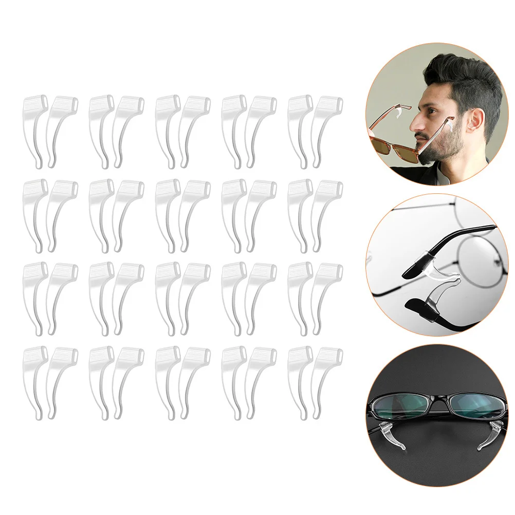 

50 Pairs Silicone Eyeglasses Anti-Skid Grips Durable Non-Slip Glass Holders For Outdoor Sports Running Hiking Eyeglass
