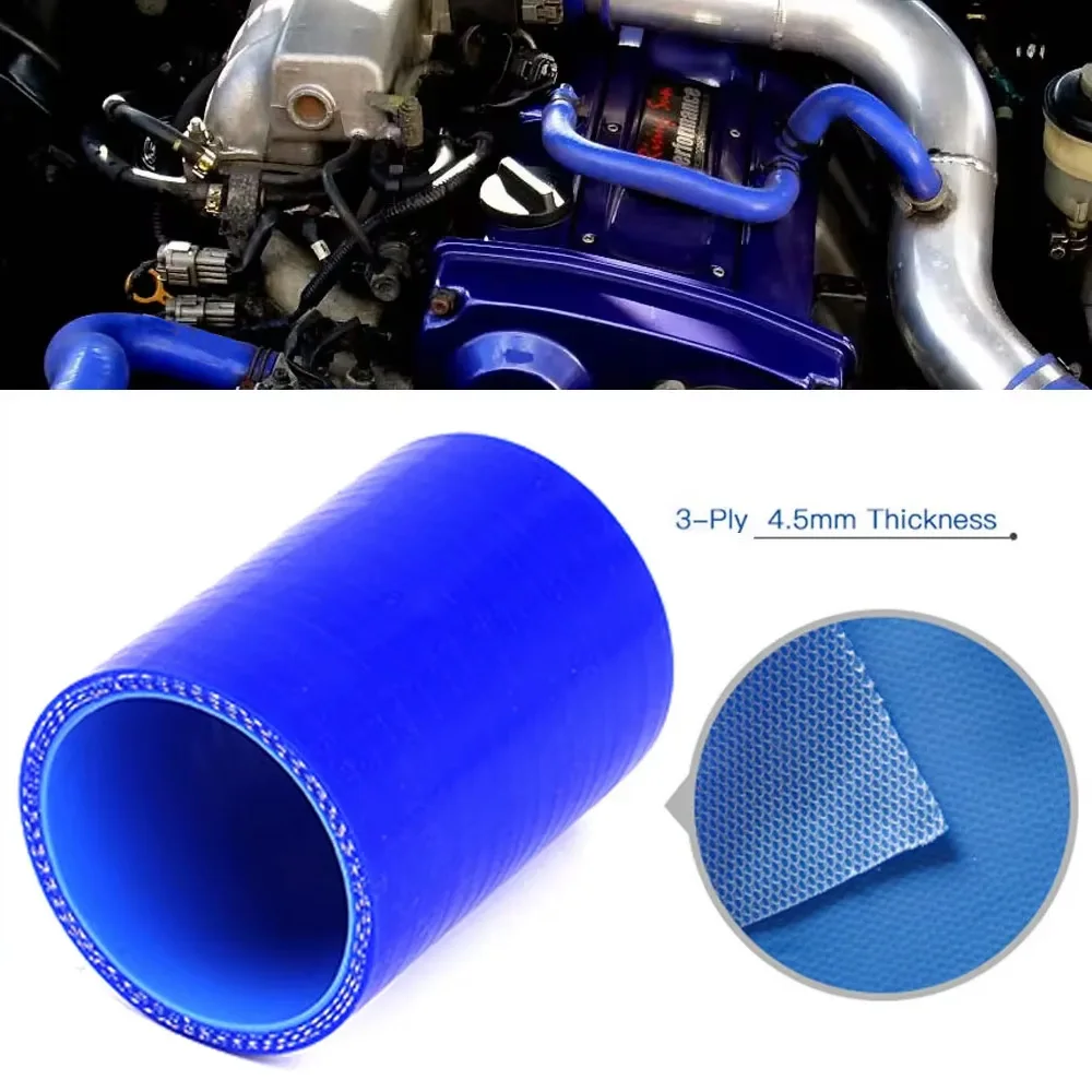 Car Silicone Txubing Hose Intercooler Turbo Intake Pipe Coupler Hose Universal 3-Ply 0 Degree Straight Silicone Hose Auto Parts