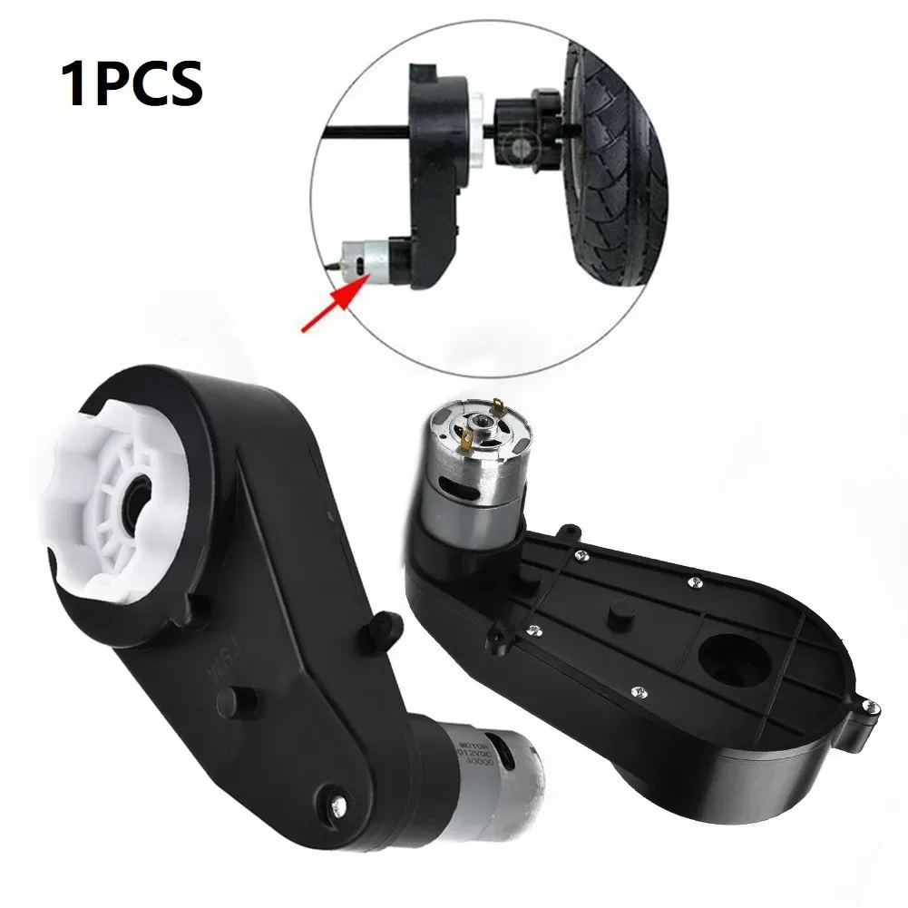 

Power Tool Electric Gearbox PP Material Metal Black Intermediate Gear RS550 Replacement 12V For Kids Car Toy Portable 40000RPM
