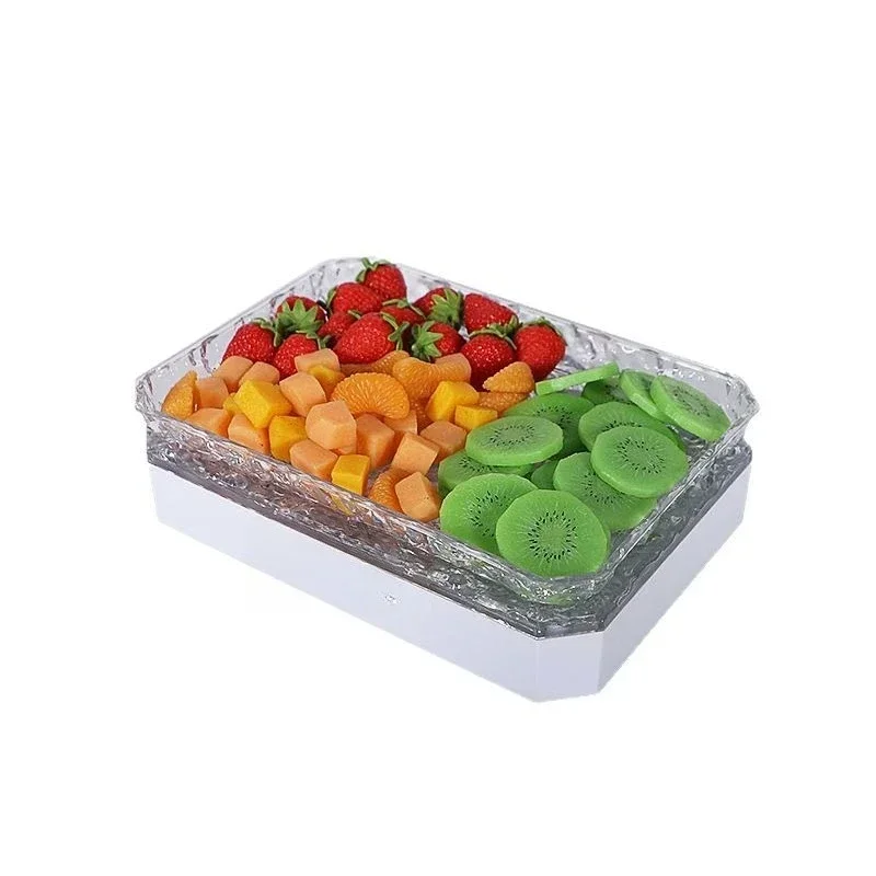Bar luminous acrylic ice pattern fruit plate rack KTV night party club new fruit plate snack dried fruit plate