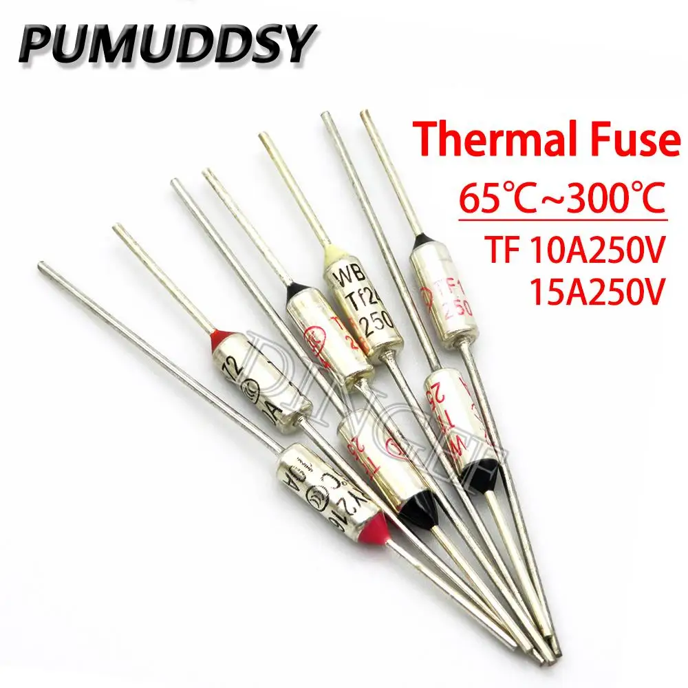 TF Thermal Fuse RY 10A 15A 250V Temperature dingef 65C 73C75C 85C 100C 120C 130C 152C 165C 172C 185C 200C 216C 240C 300C