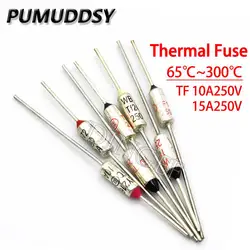 TF Thermal Fuse RY 10A 15A 250V Temperature dingef 65C 73C75C 85C 100C 120C 130C 152C 165C 172C 185C 200C 216C 240C 300C