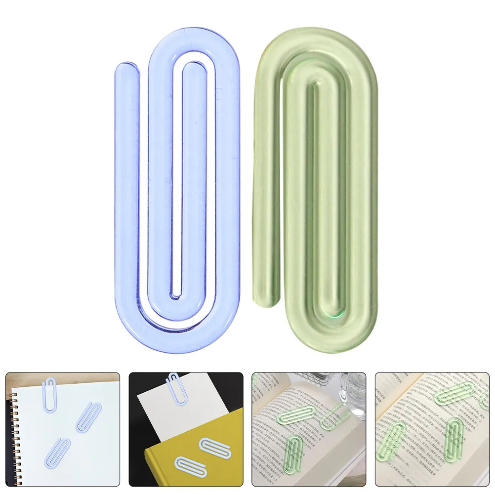 50Pcs Decorative Small Paper Clips Plastic Office Supplies for Study Work Daily Use DIY Craft Projects Envelope Holders Memo