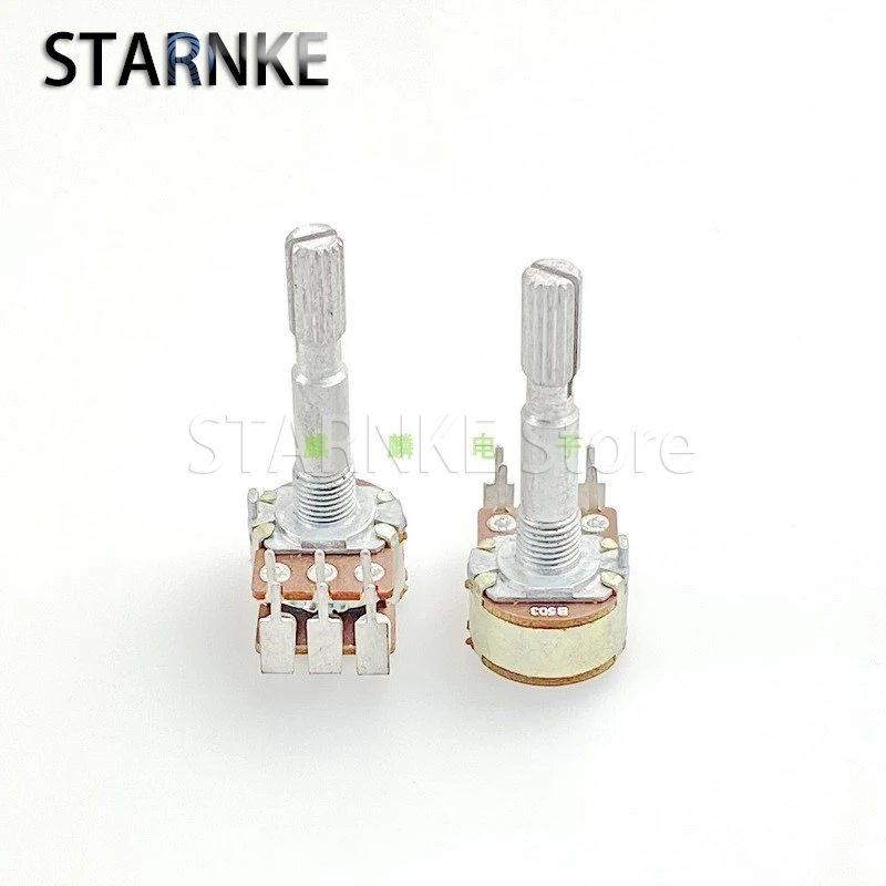 2PCS B50K 16 Type Double B503 Inner Bent Leg Power Amplifier High And Low Volume Potentiometer 35mm Handle Length