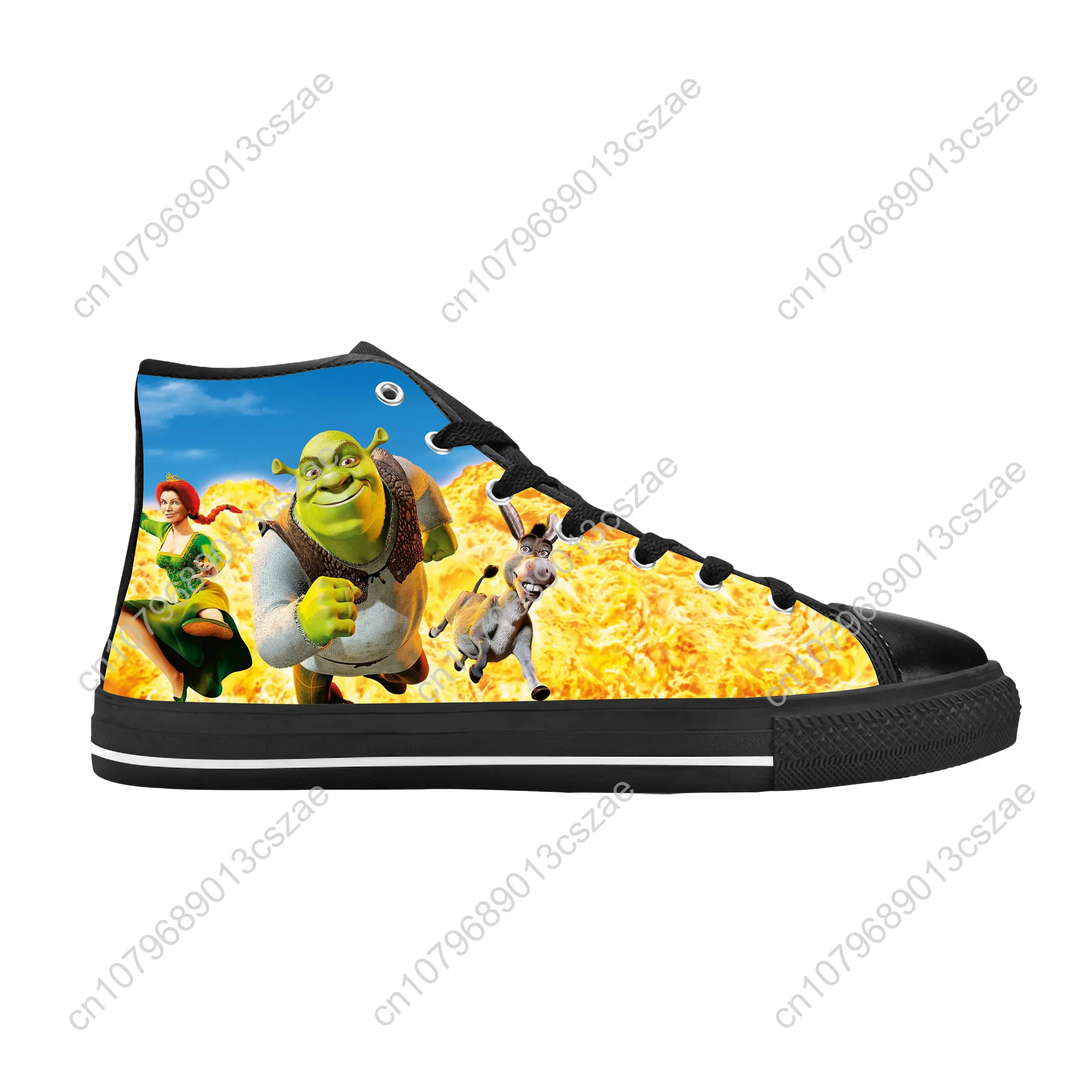 Shreks Anime Cartoon Manga Comic Monster Fashion Casual Cloth Shoes High Top Comfortable Breathable 3D Print Men Women Sneakers