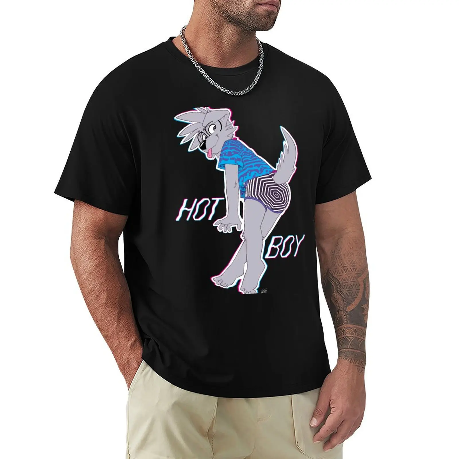 HOT BOY T-Shirt T-shirts man blue lock t shirt men