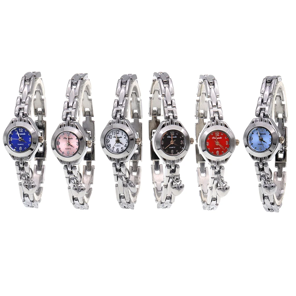 

6Pcs/Lot Watch Cute Women Bracelet Watch Mujer Relojes Small Dial Quartz Watch Popular Wristwatch Hour luxury ladies watches