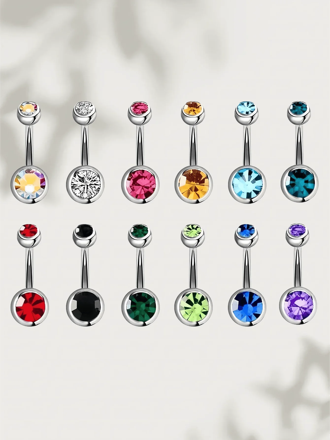 

36pcs Stainless Steel Minimalist Navel Piercing Rings Assorted Colors