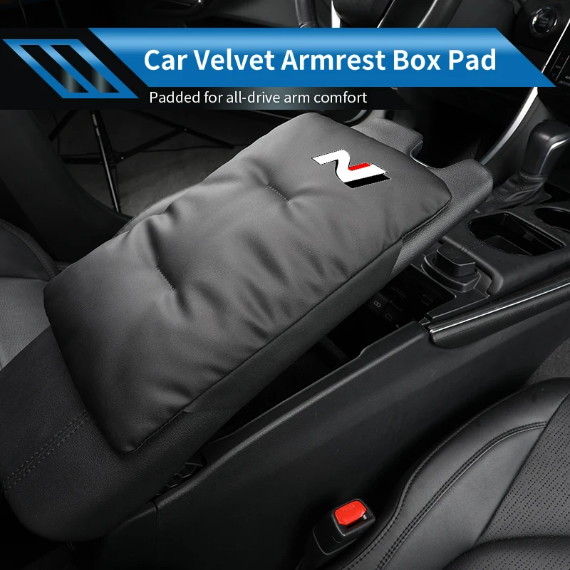 Car Velvet Armrest Box Cushion Center Console Pad Accessories For Hyundai I30 I20 IX35 I40 Tucson Getz Veloster Kona Elantra