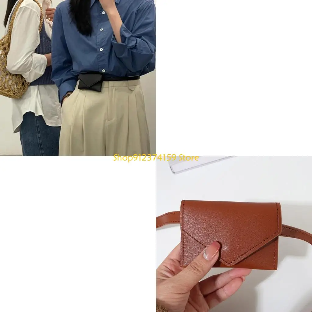 G5AE Trendy PU Leather Mini Waist Bag Fashion Belt Bags For Outdoor Adventures And Social Event With Easy Access Pockets