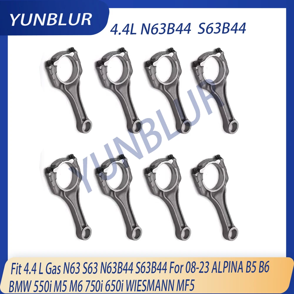 8pcs N63 S63 Engine Connecting Rod Kit Fit 4.4 L Gas N63B44 S63B44 For 08-23 ALPINA B5 B6 BMW 550i M5 M6 750i 650i WIESMANN MF5