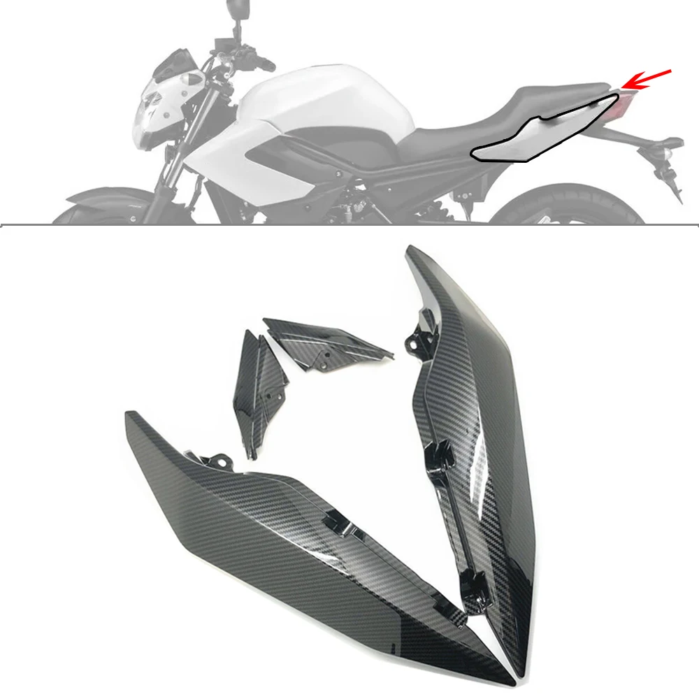 

For Yamaha XJ6 2009 2010 2011 2012 Glossy Carbon Fiber Rear Tail Side Covers ABS Injection Fairing XJ 6 2009-2012