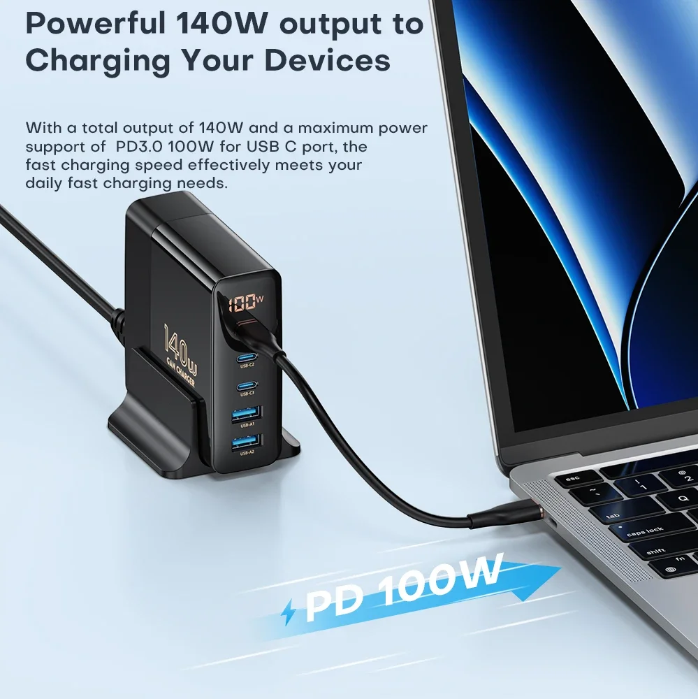 Зарядное устройство GaN 140 Вт, быстрое зарядное устройство PPS для Samsung S22 S21 USB Type C, быстрое зарядное устройство PD для ноутбука IPhone 14 13 Pro Max Xiaomi