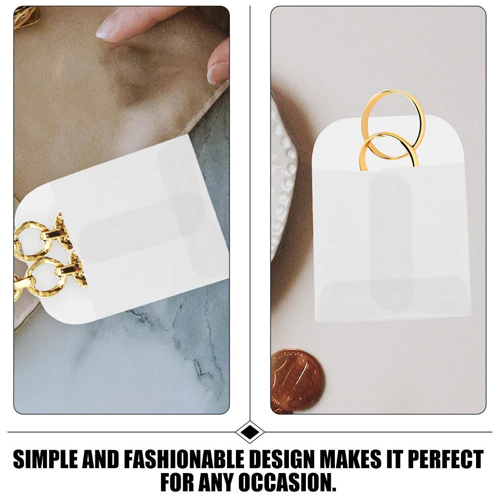 

50 Pcs Jewelry Bag Paper Packaging Bags Earrings Pouches for Storage Display Small