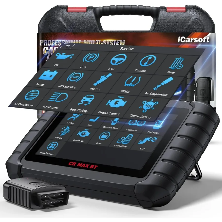 

Беспроводной диагностический сканер CR Max BT OBD2 для всех систем автомобиля с CANFD, Auto VIN, 49 функциями сброса + 46 дополнительных сервисных функций, 40000+ двунаправленных операций
