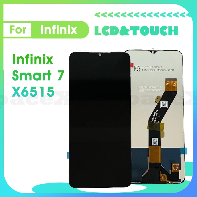 

X6515 6.6"Tested For Infinix Smart7 lcd X6515 LCD Touch Display Digitizer Assembly Replacement Screen Infinix Smart 7 lcd