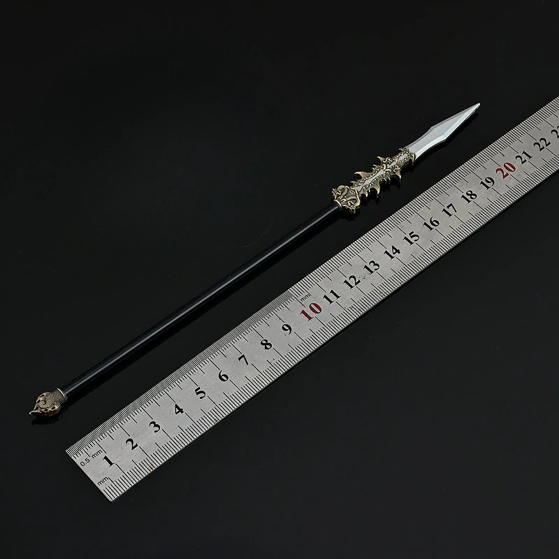 22cm/8.66in Model broń chińskich sztuk walki - Drakonitka, metalowa figurka, kolekcjonerski ornament, zabawka dla chłopca, prezent
