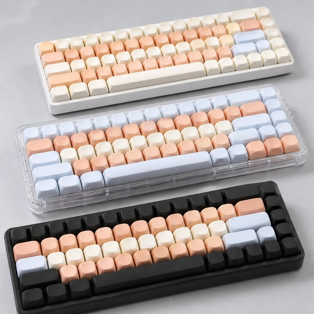 10/20/50 szt. Profil MOA 1U PBT Blank Keycaps Macaron Wielokolorowe Nakładki na Klawisze DIY Bez Nadruku do Klawiatur Mechanicznych MX Gaming — zdjęcie produktu 5