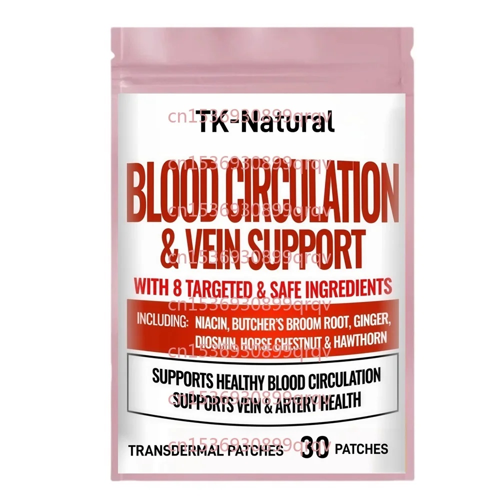 

30 пластырей для улучшения кровообращения и поддержки вен: трансдермальные пластыри для улучшения кровотока, здоровья артерий и поддержки вен ног