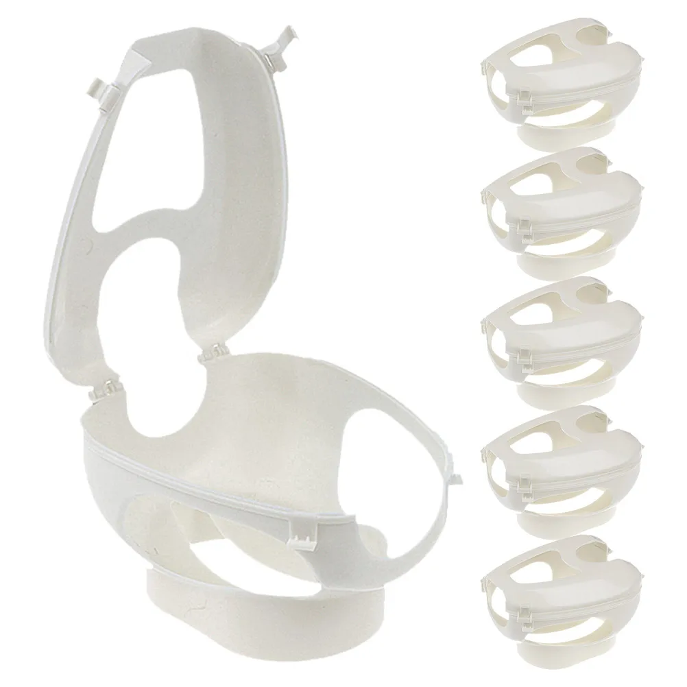 

6pcs Pigeon Holder Bird Medicines Device Durable PP Material Bird Feeder Cage Accessory Poultry Feeder Injection Stand