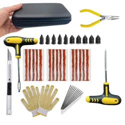 Car Tire Repair Kit Puncture Plug Tools Tyre Puncture Emergency for Tire Strips Stirring Glue Repair Tool Kit