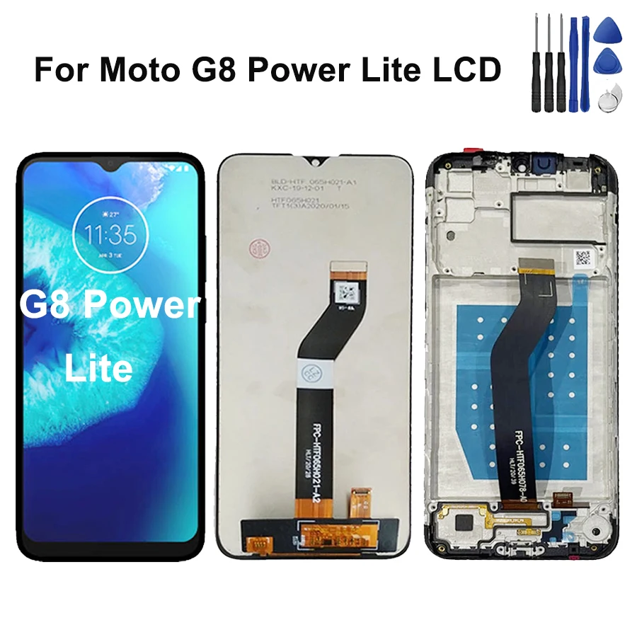 New For Motorola Moto G8 Power Lite Display XT2055-2 XT2055 LCD Screen Touch Screen Assembly Digitizer Screen Replacement Parts