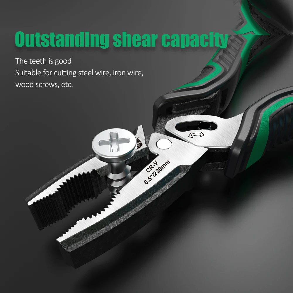 LAOA Eccentric Steel Wire Pliers Electrician's Dual Shaft Household Labor-Saving Tool Pliers