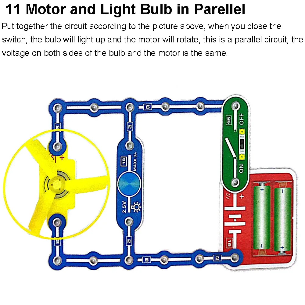 Science Experiments Kits Circuits Electronic For Kids 31 Piece Circuito Electrico niños For Children STEM Toys Science Kits New